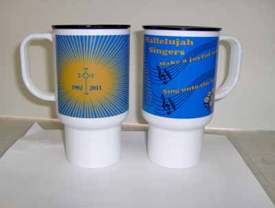 Hallelujah Singers mug made with sublimation printing